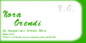 nora orendi business card